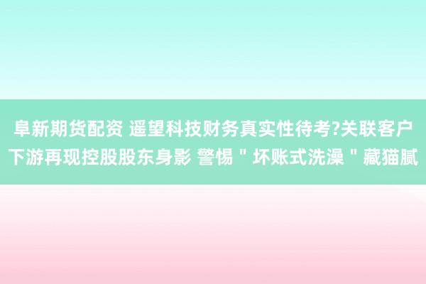 阜新期货配资 遥望科技财务真实性待考?关联客户下游再现控股股东身影 警惕＂坏账式洗澡＂藏猫腻