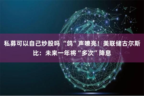 私募可以自己炒股吗 “鸽”声嘹亮！美联储古尔斯比：未来一年将“多次”降息